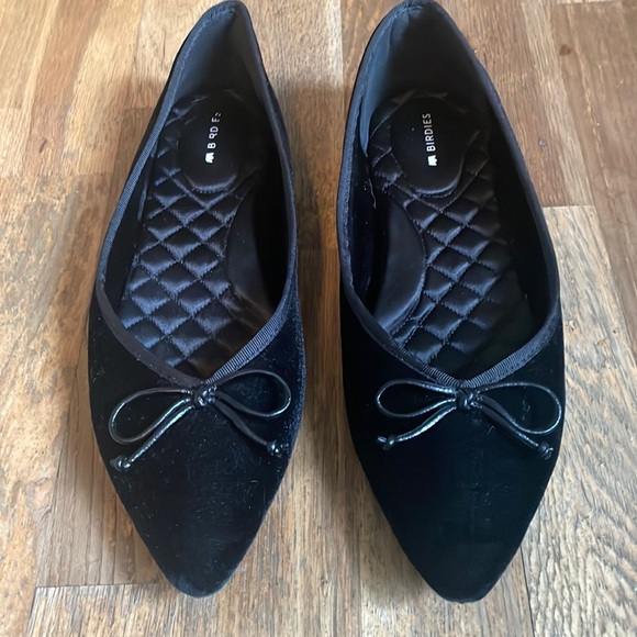 Birdies Shoes - Birdies Goldfinch black velvet 9